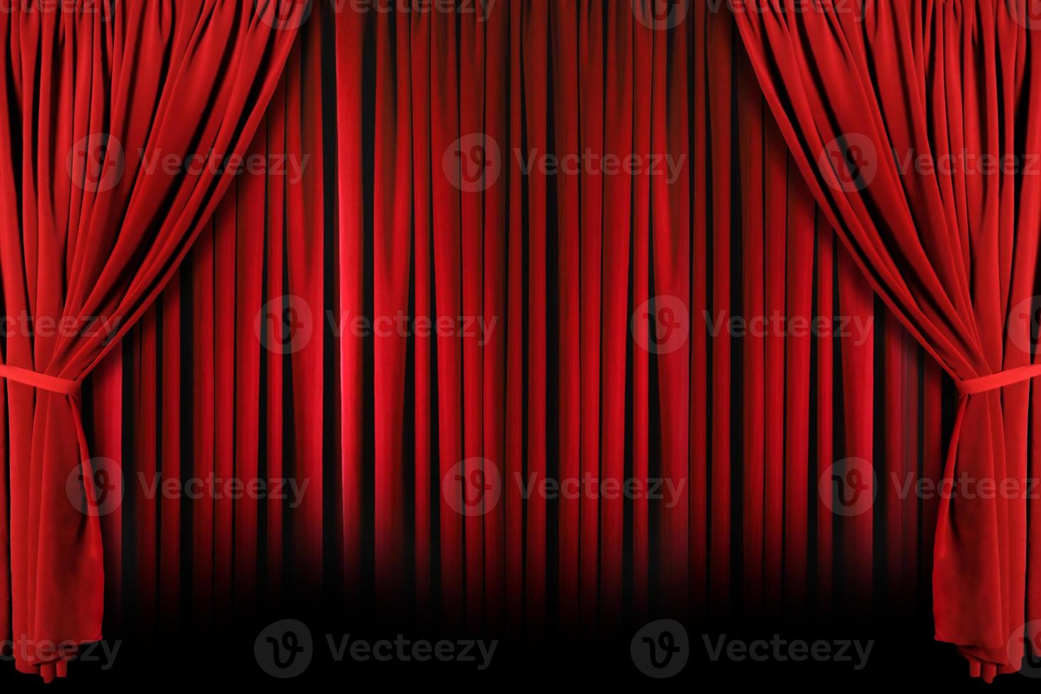 Red Theater Drapes With Dramatic Light and Shadows photo