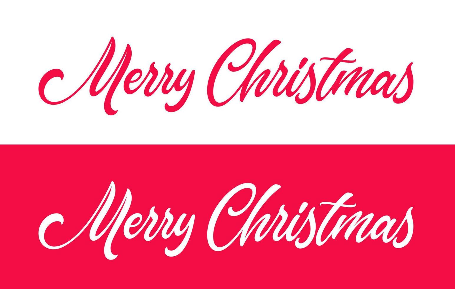 Christmas hand drawn lettering. Xmas text isolated on white for postcard, poster, banner design element. Merry Christmas script calligraphy. Xmas holiday lettering design. vector