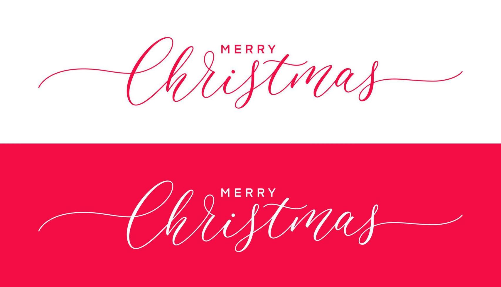 Merry Christmas - holiday calligraphy. Xmas hand drawn lettering. Vector typography design element. Christmas handwritten text.