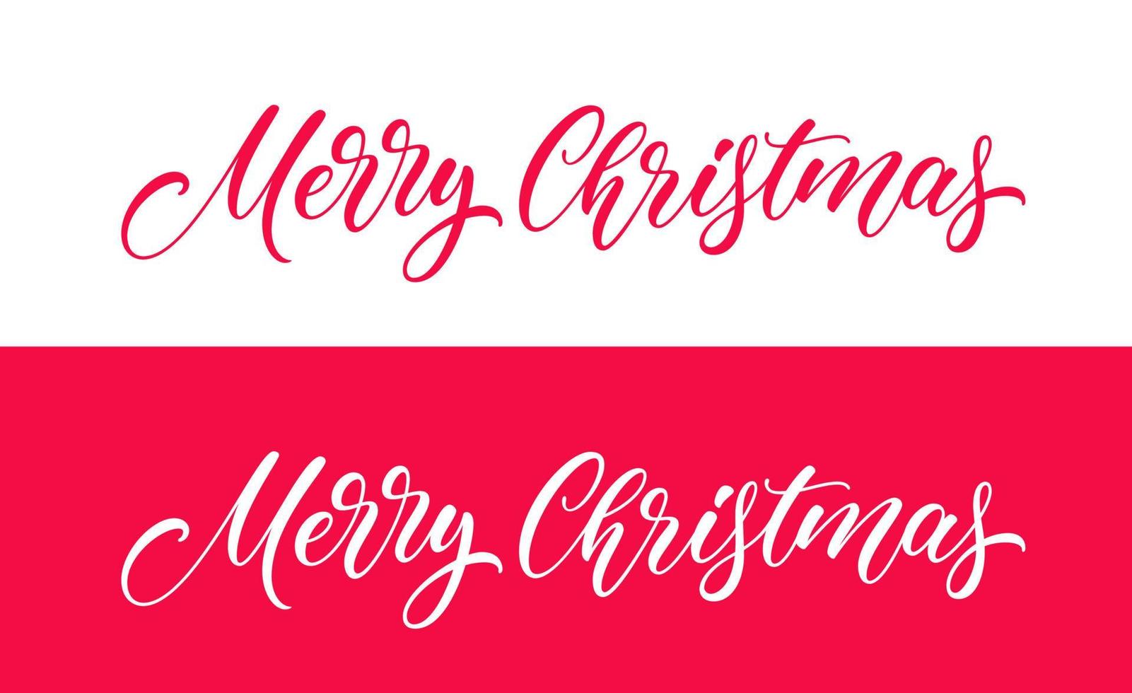 Christmas hand drawn lettering. Xmas banner text. Holiday handwritten calligraphy. Merry Christmas typography design. vector