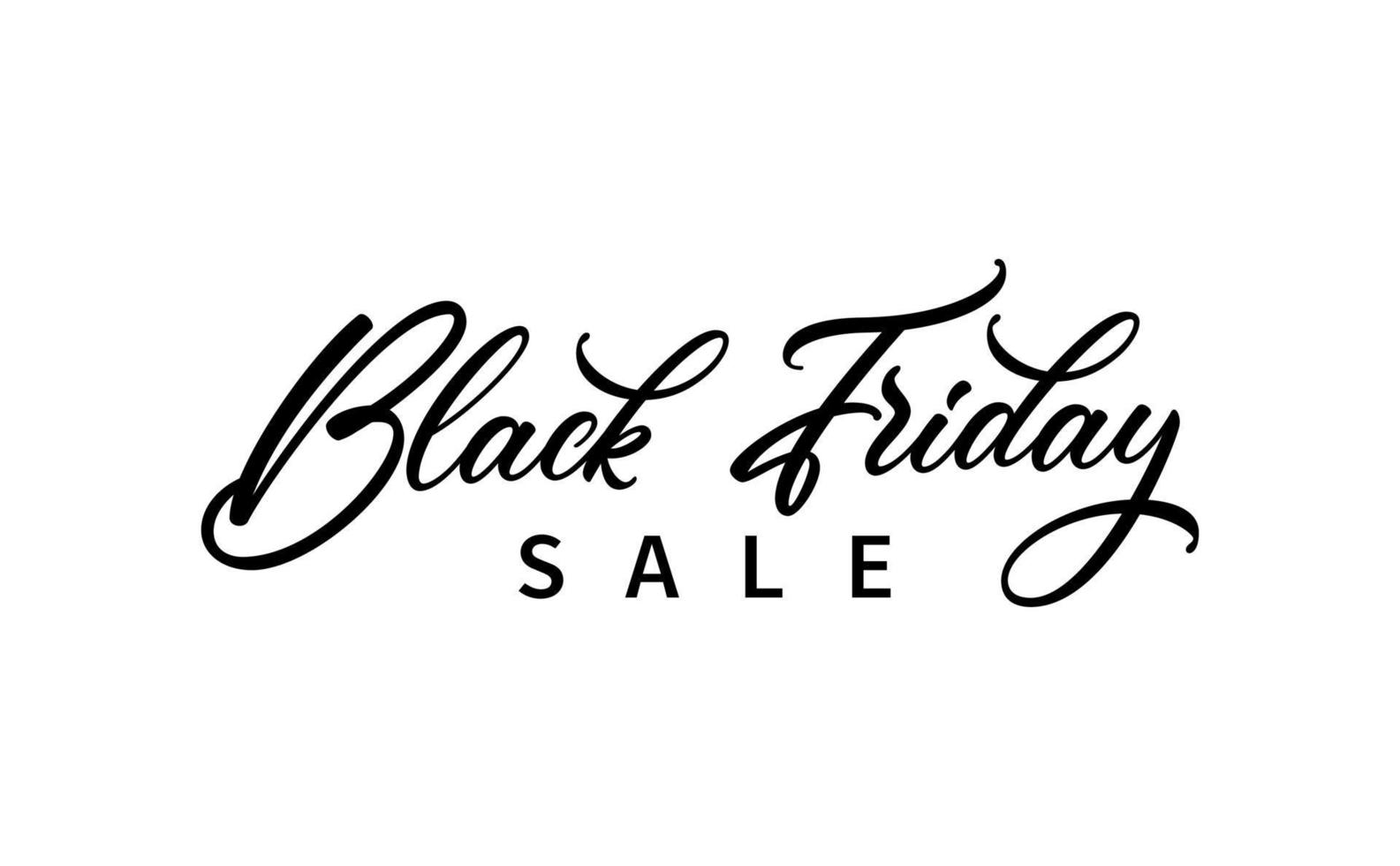 Black Friday Sale text design. Modern hand lettering for use in ad, poster, banner design. vector