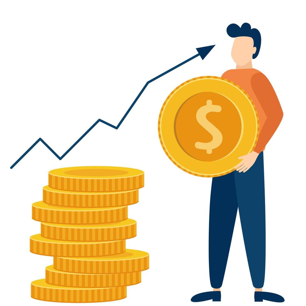 Capital increase profit concept vector