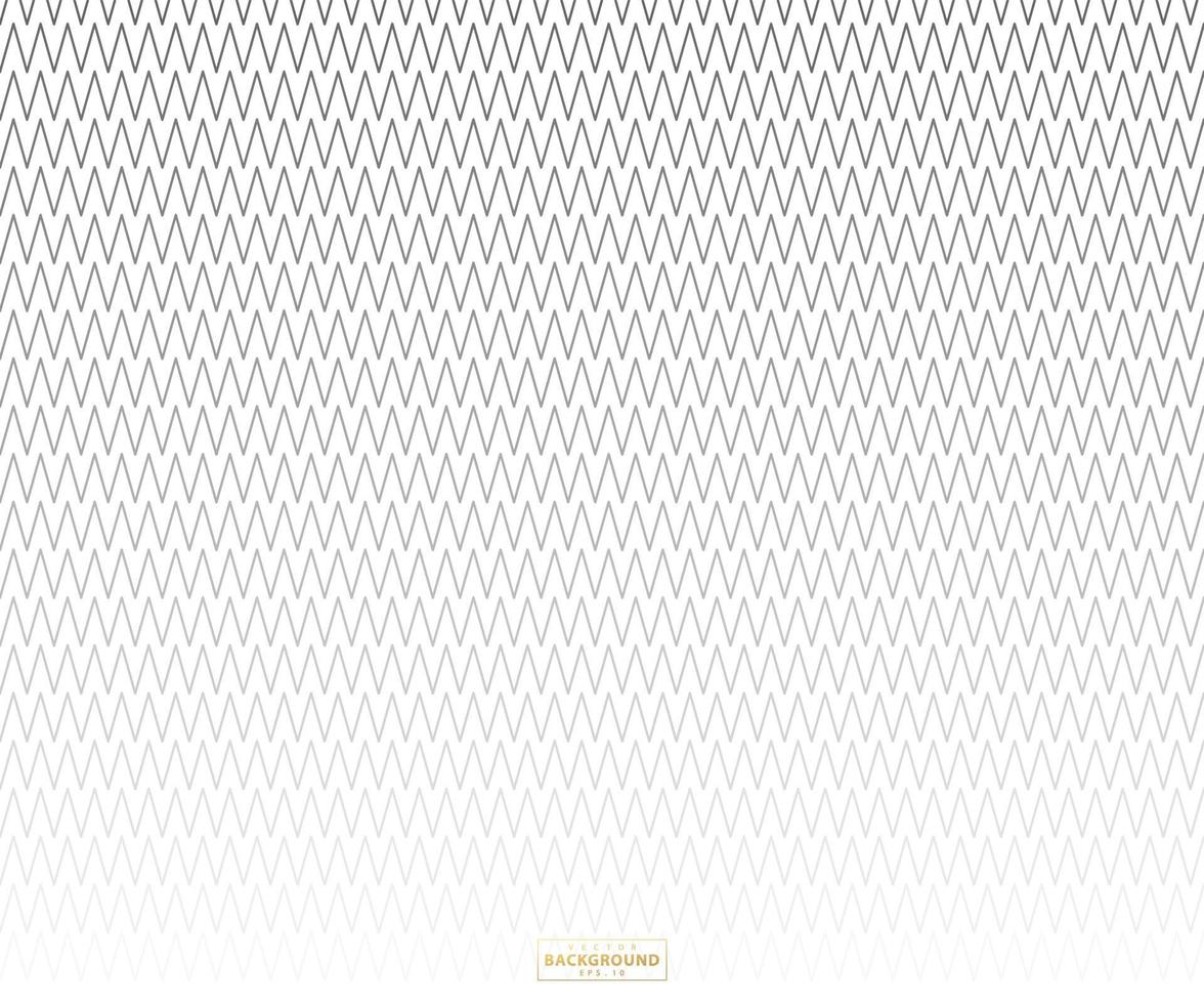 Zig Zag lines pattern. Black wavy line on white background. Abstract wave, vector illustration