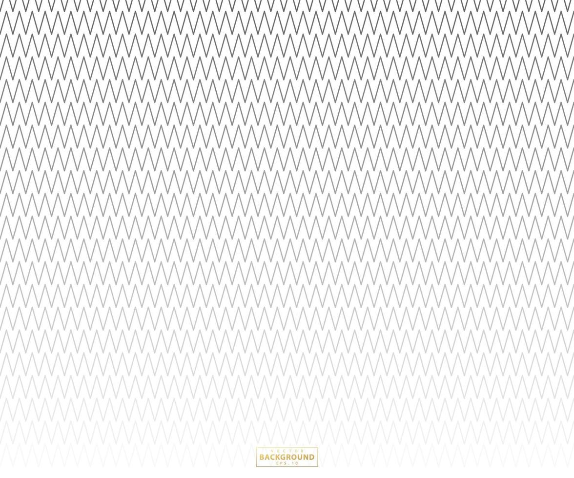 Zig Zag lines pattern. Black wavy line on white background. Abstract wave, vector illustration