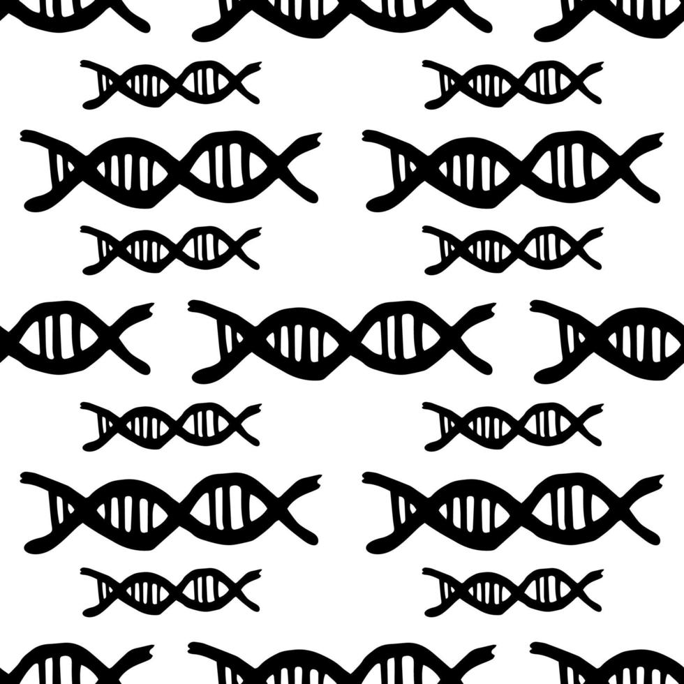 dna dudul - seamless vector background. dna molecule - illustration in flat style