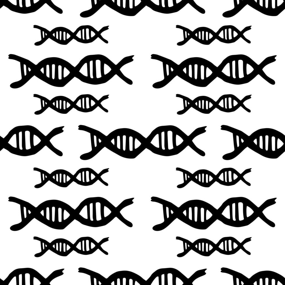 dna dudul - seamless vector background. dna molecule - illustration in flat style