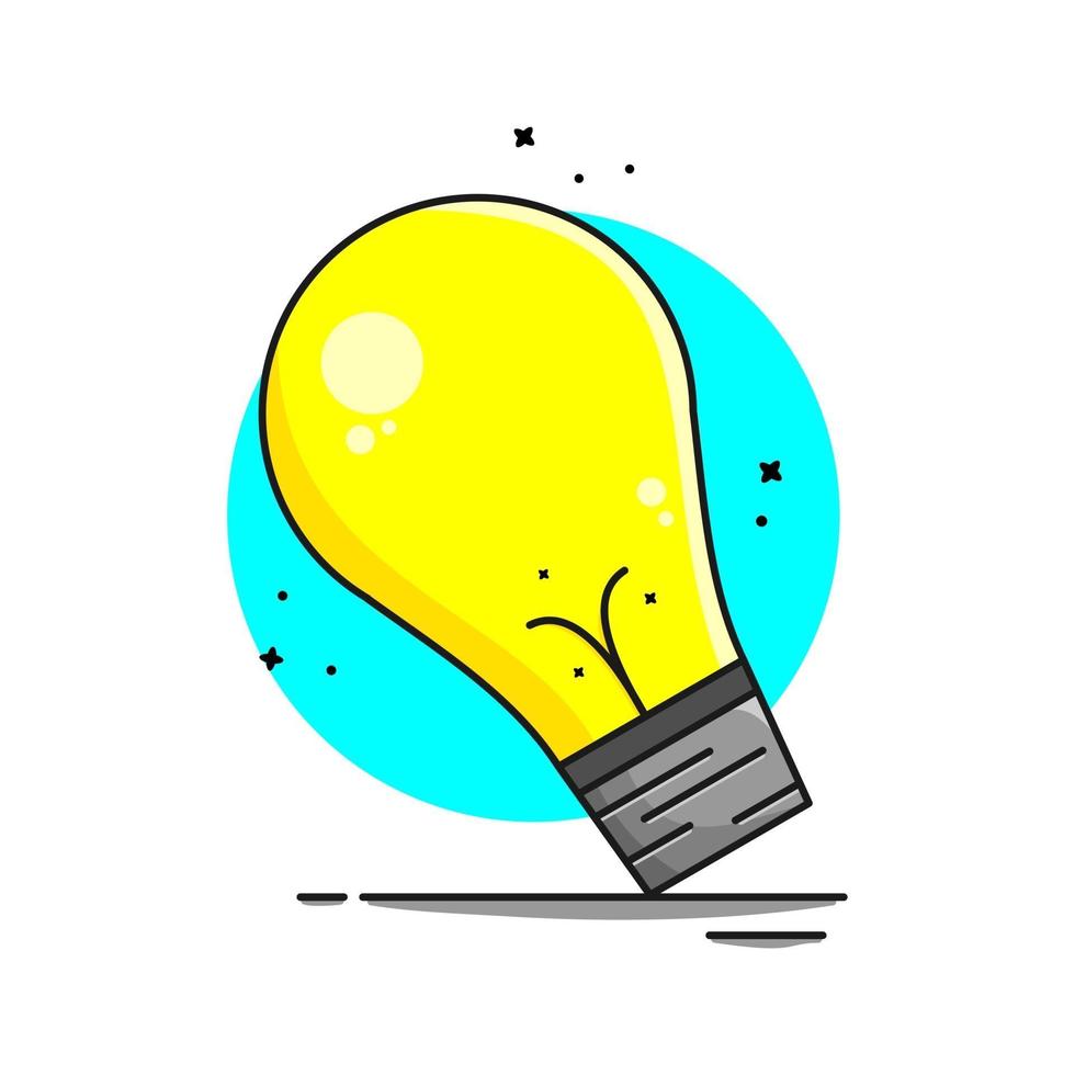 Light bulb illustration flat design vector
