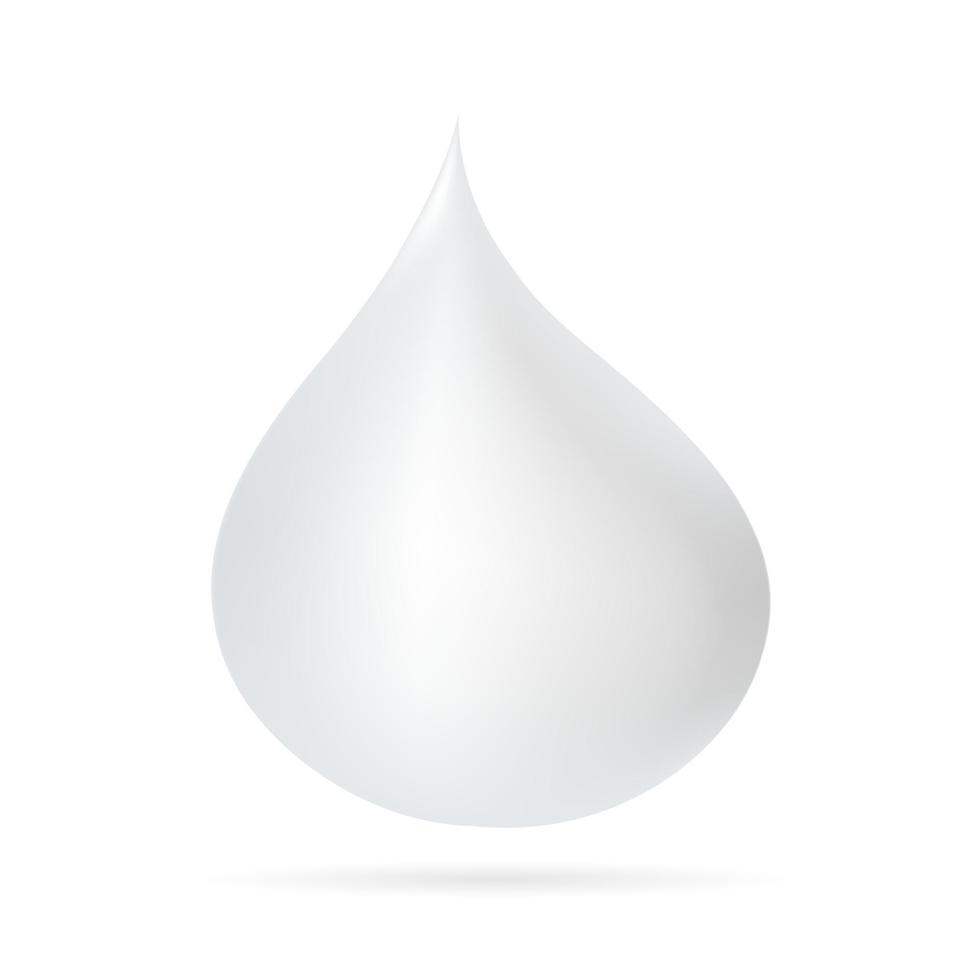 White Water Drop Vector Illustration