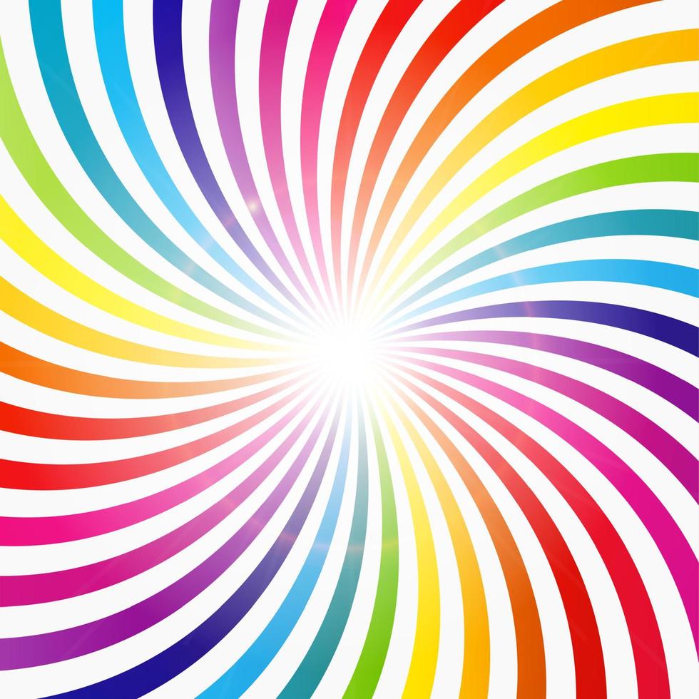 Abstract Rainbow Hypnotic Background Vector Illustration