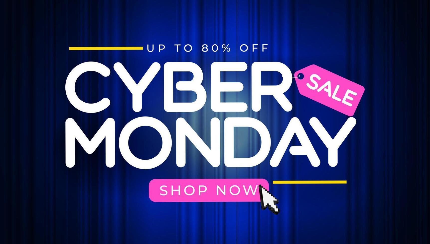 Fondo de oferta especial de venta Cyber Monday de tecnología moderna abstracta. ilustración vectorial vector