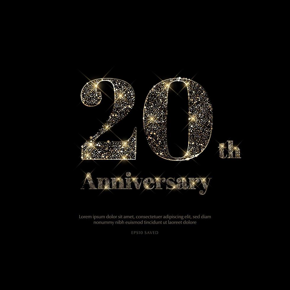 Glittering golden letters on a black background,shiny letters. vector