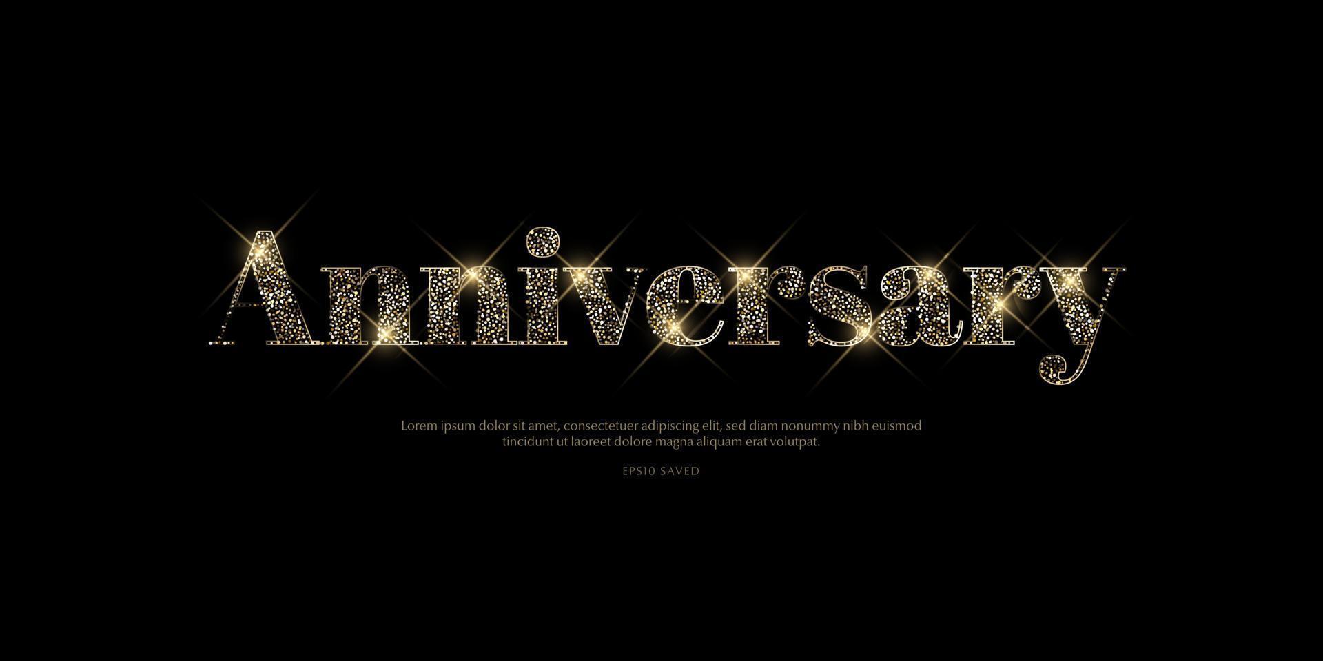 Glittering golden letters on a black background,shiny letters. vector
