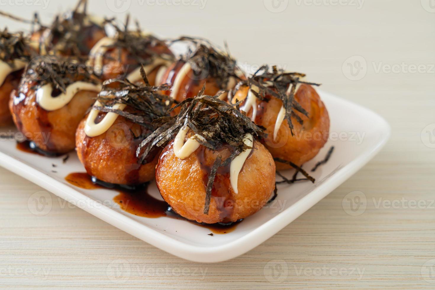 Takoyaki ball dumplings or Octopus balls photo