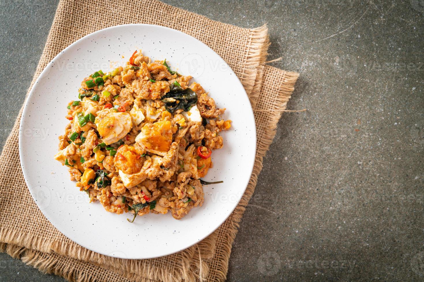 Stir Fried Minced Pork with Salted Egg 3620750 Stock Photo at Vecteezy