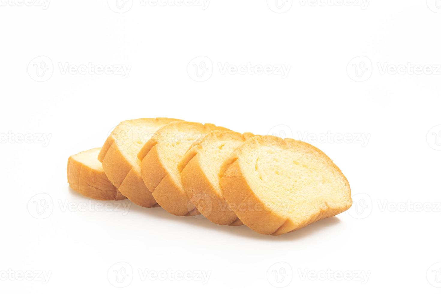 potatoes bread sliced on white background photo