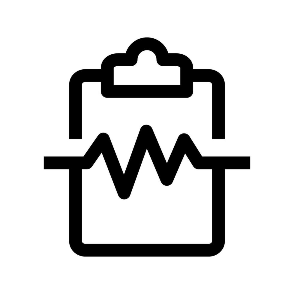 Cardiogram Medical Icon Line Style vector