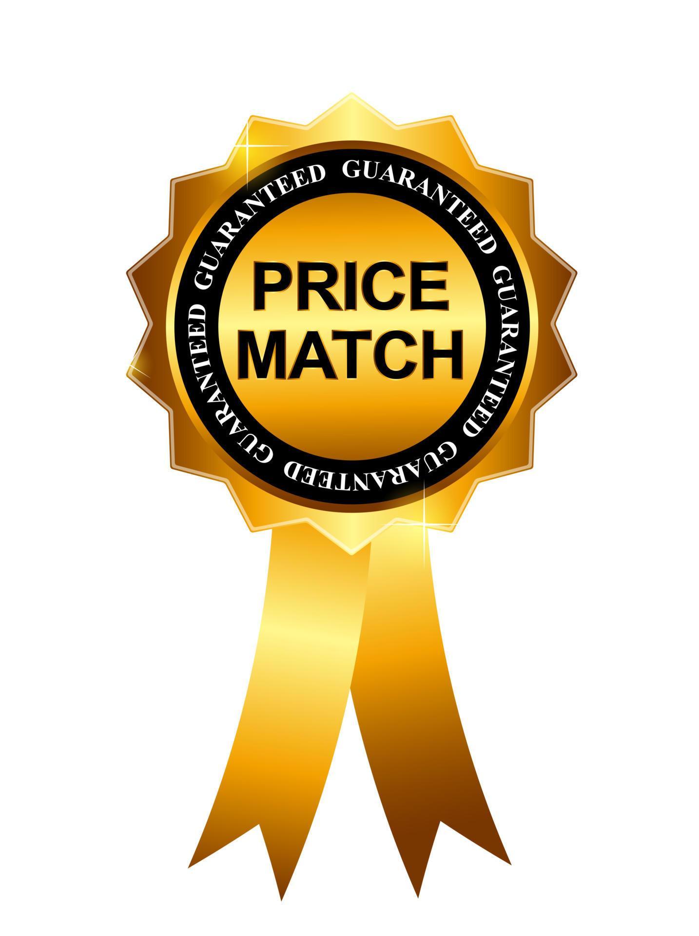 Price Match Guarantee Gold Label Sign Template Vector Illustration