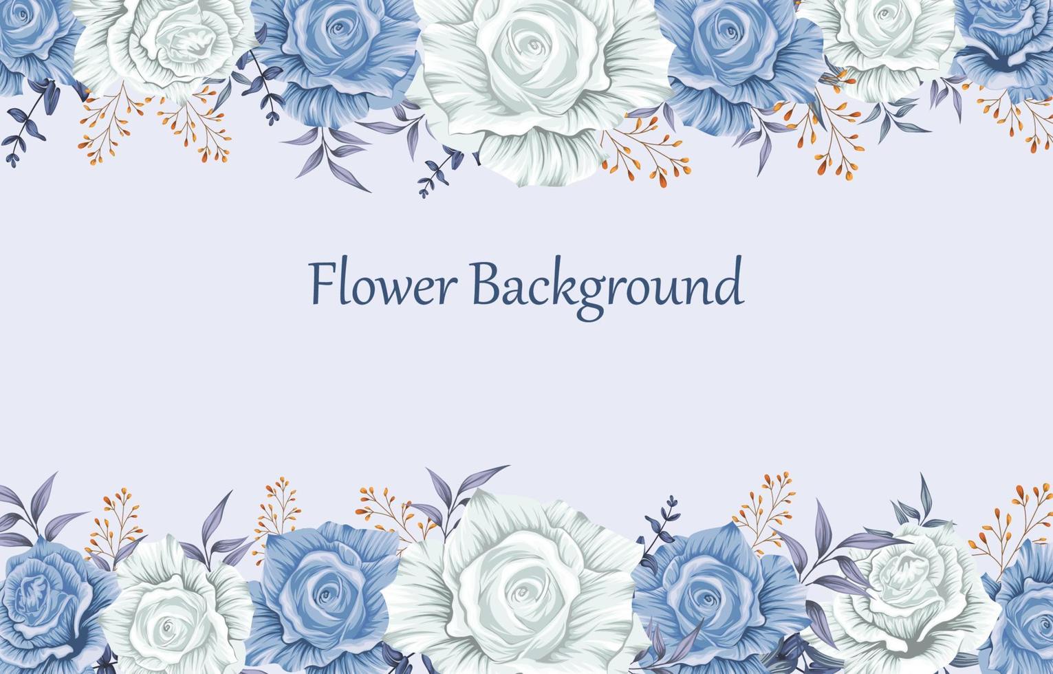 Beautiful floral background with premium vector hand drawing.