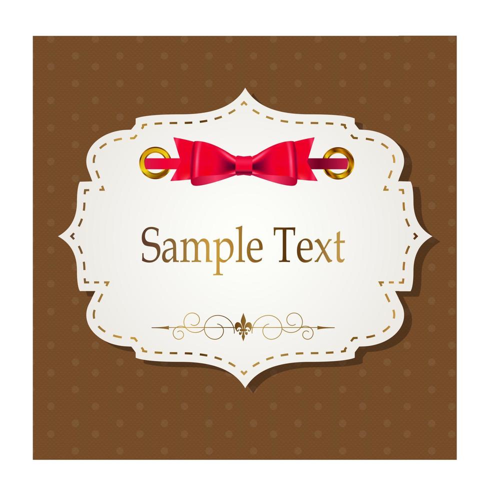 gift card with ribbons, design elements. Vector illustration