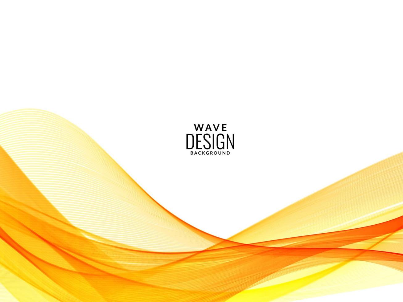 Decorative design modern pattern with stylish smooth yellow wave background vector