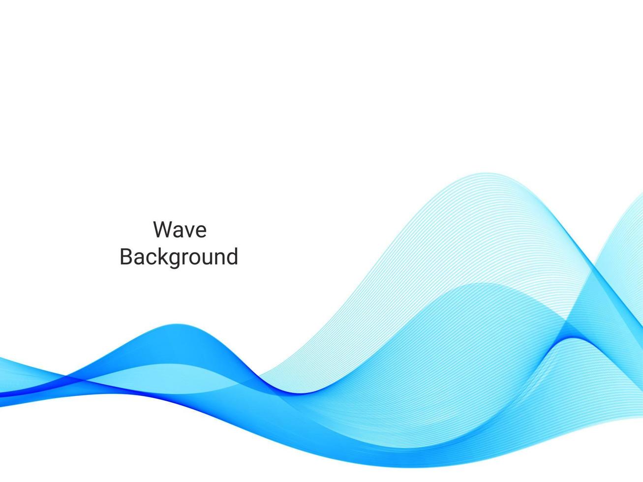 Abstract blue modern flowing stylish wave in white backround illustration pattern vector