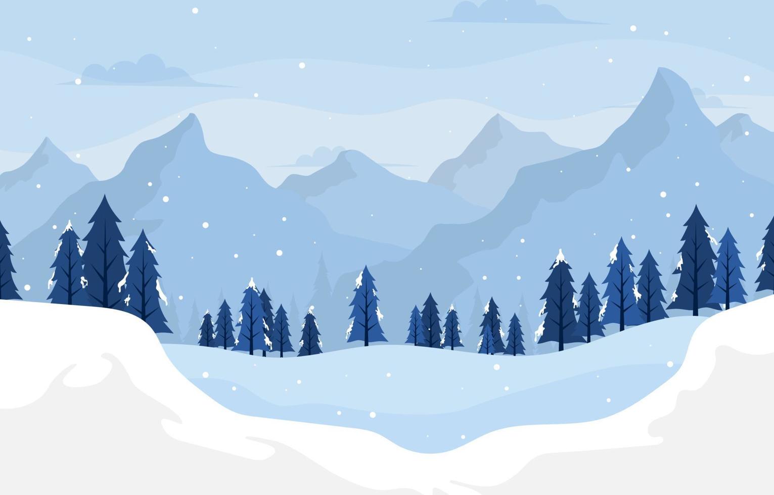 Winter Wonderland Outdoor Scenery Snowflake vector