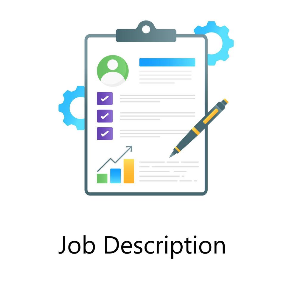 Job Description and Task Management vector