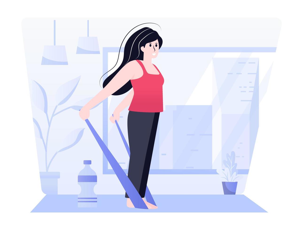 Chest Stretch and Yoga vector