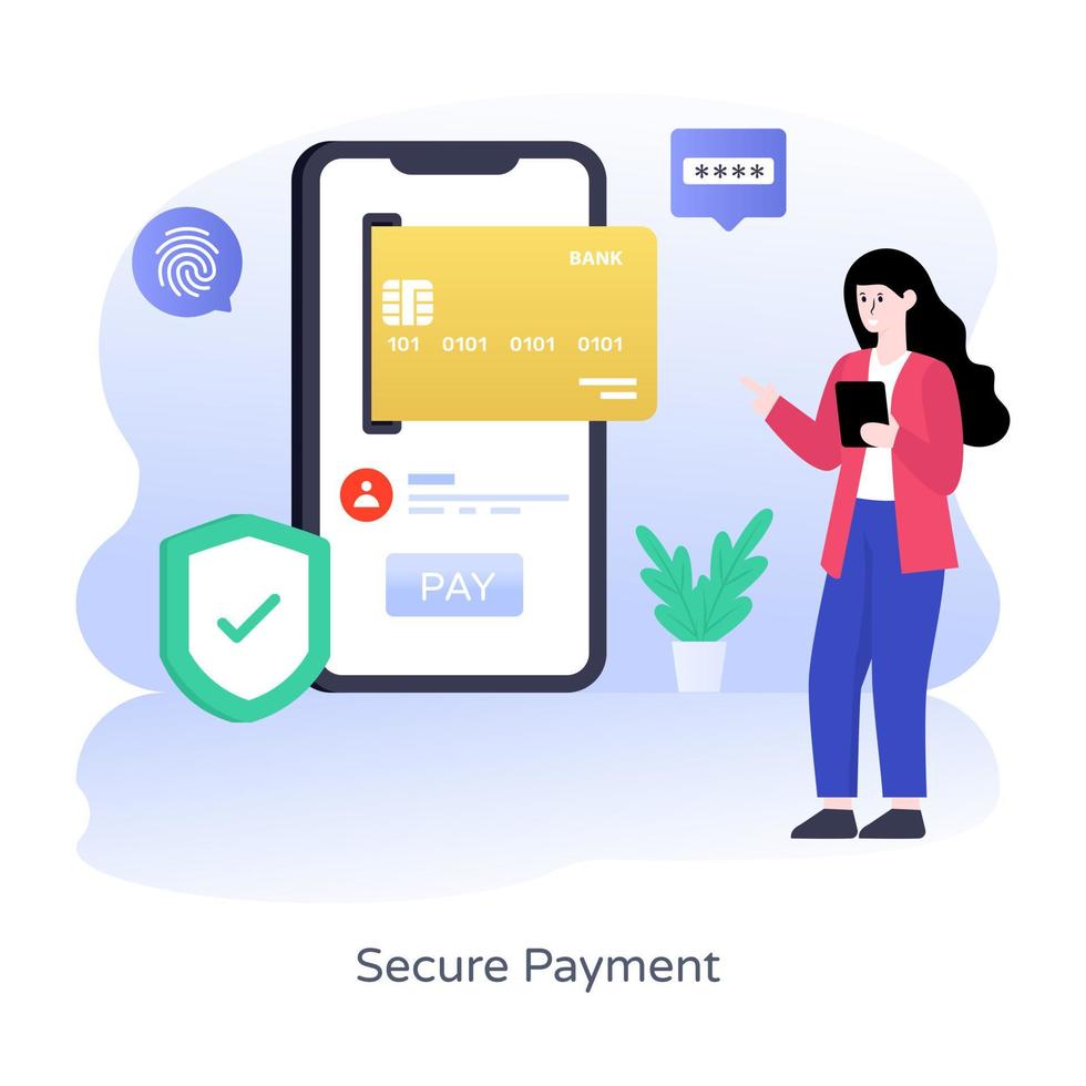 Secure and safe Payment vector