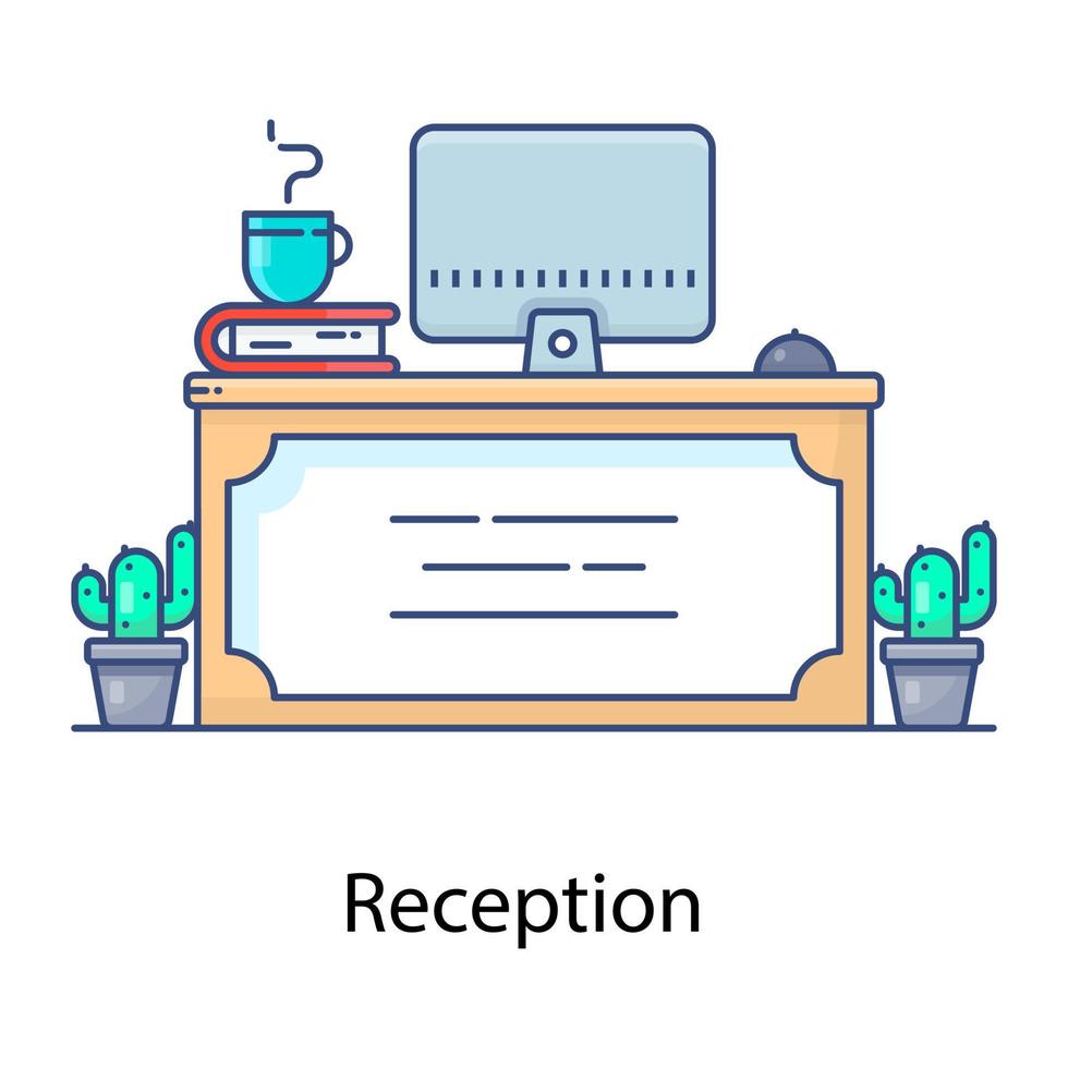 Reception Desk and Customer service vector