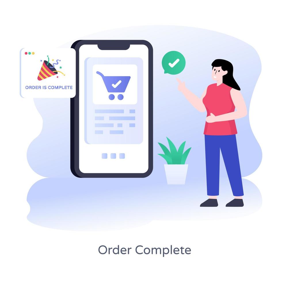 Order Completed processed vector