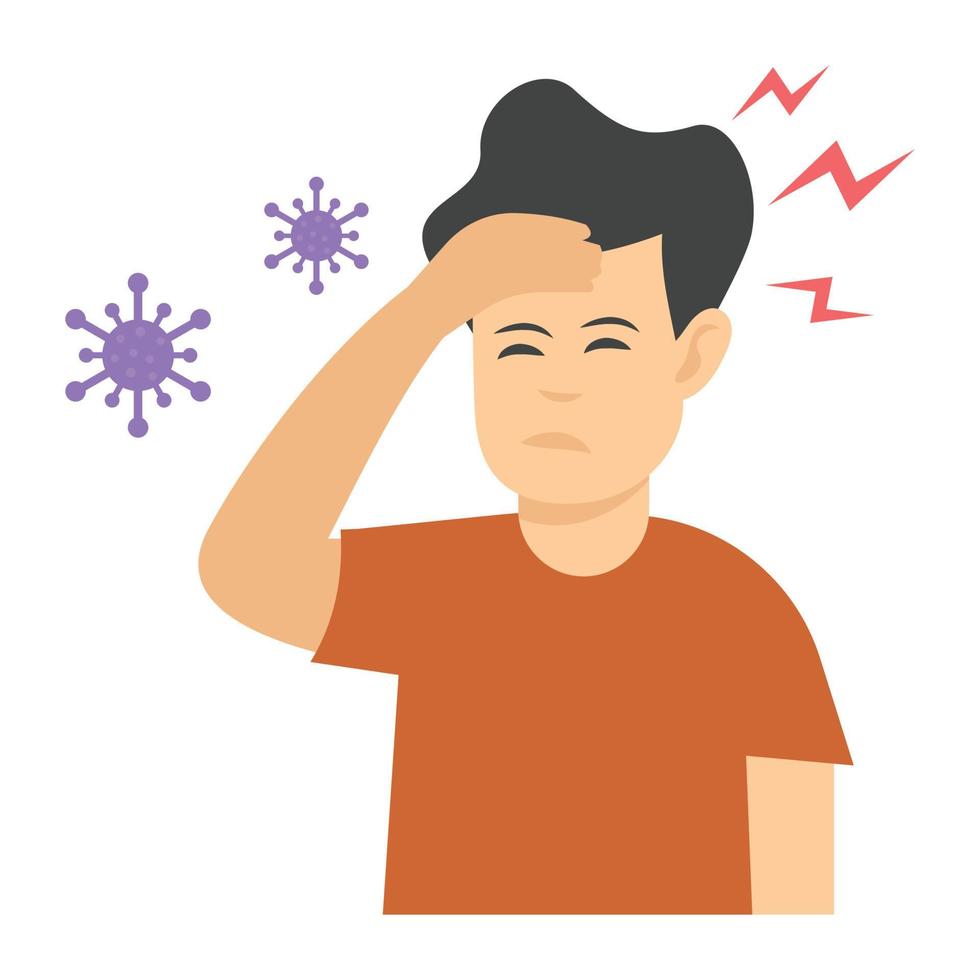 Headache and Nausea 3622139 Vector Art at Vecteezy