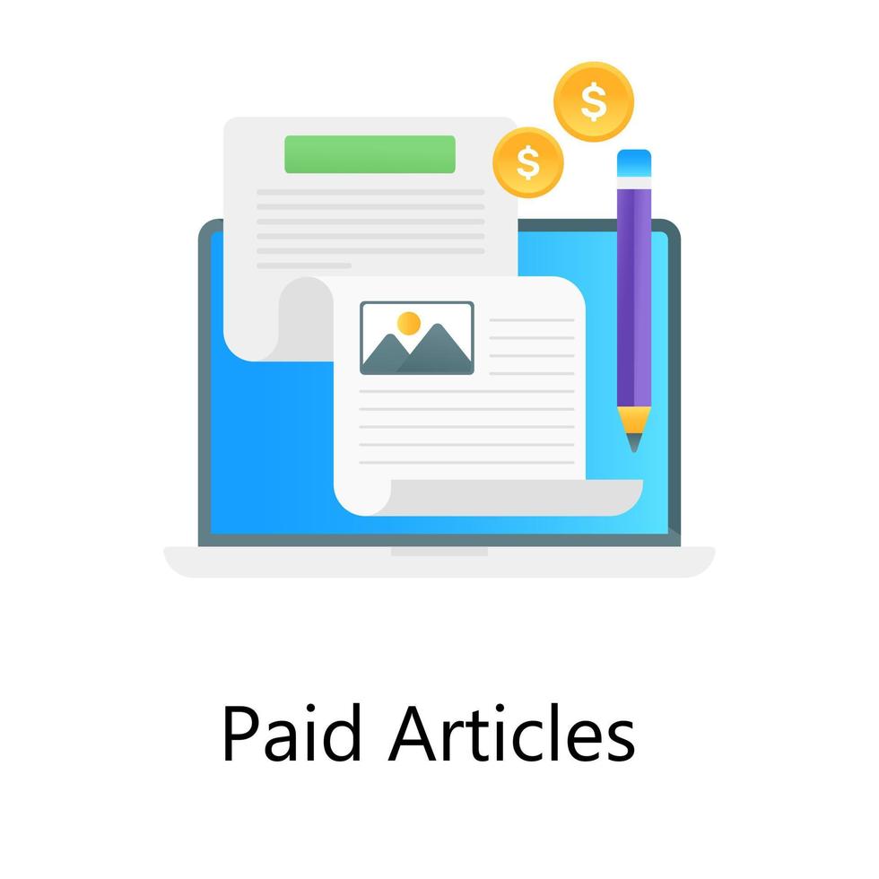Paid Article and journal vector
