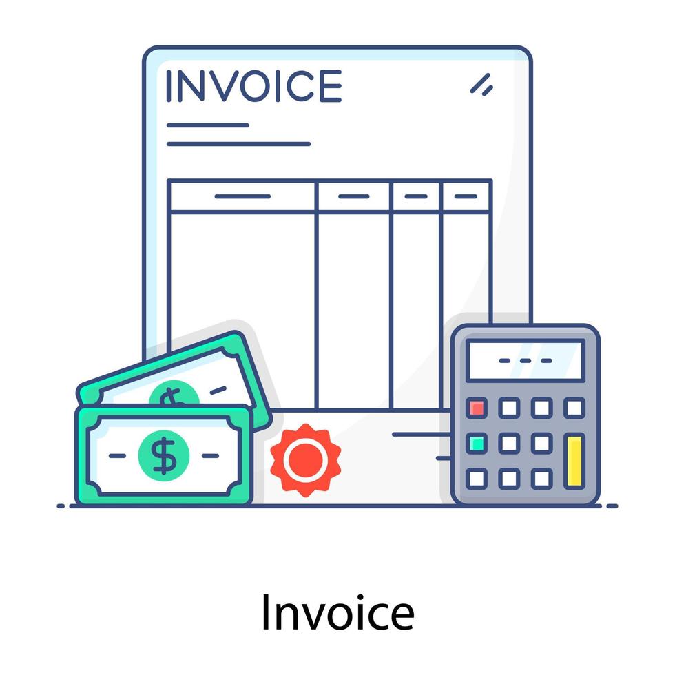 Invoice and Business Paper vector