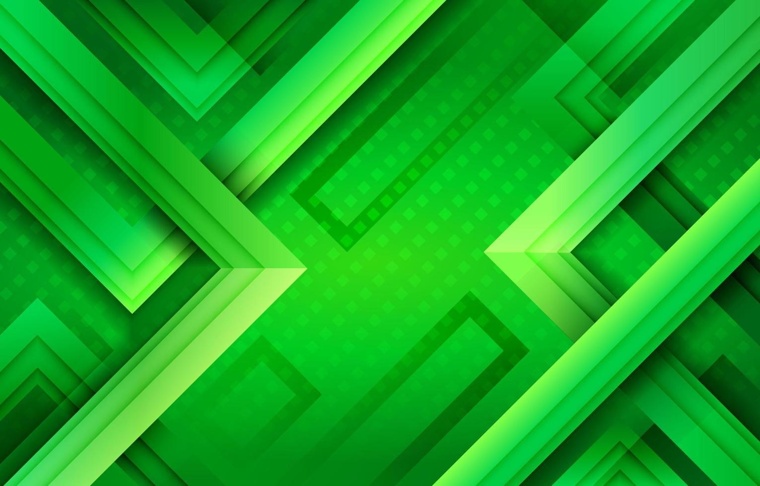 línea geométrica cuadrado abstracto fondo verde vector