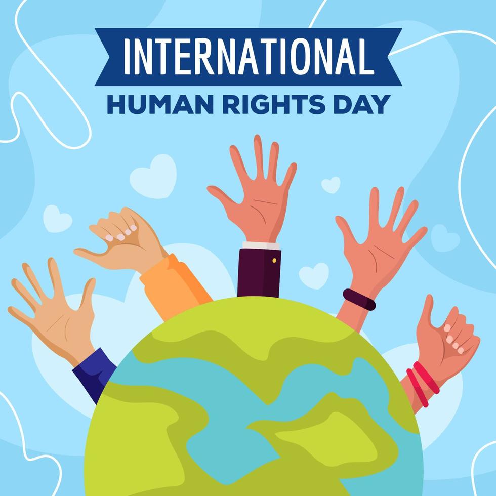 International Human Right Day Background vector