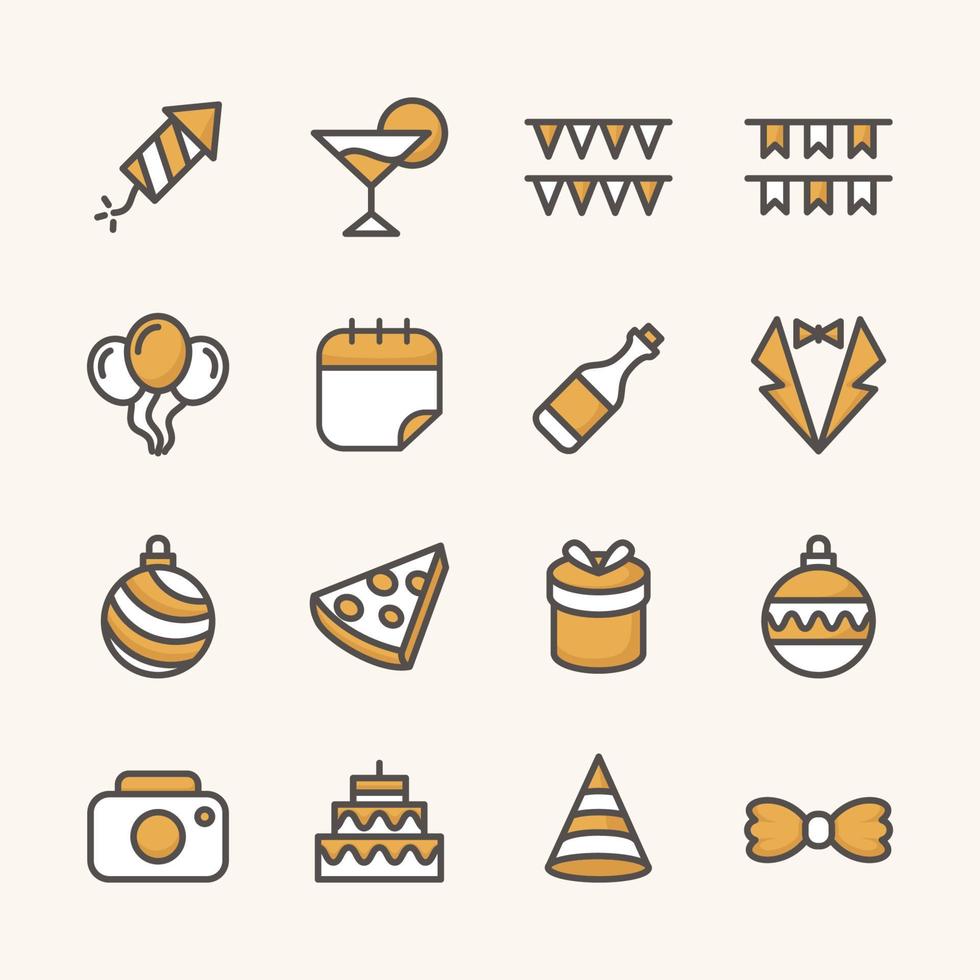 Party Element Icons vector