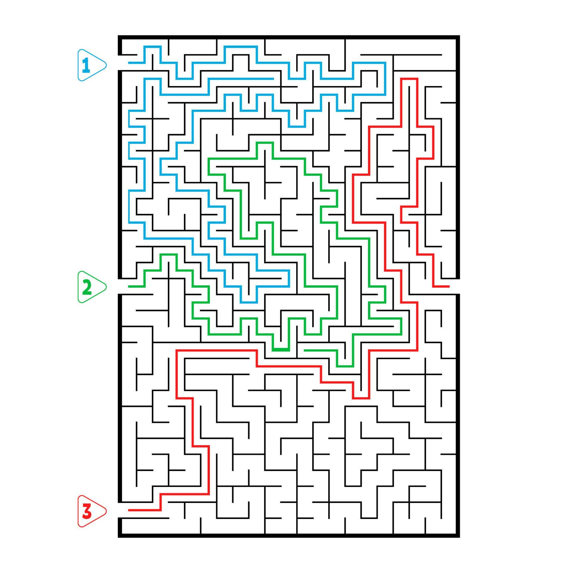 Abstract rectangular large maze. Game for kids. Puzzle for children