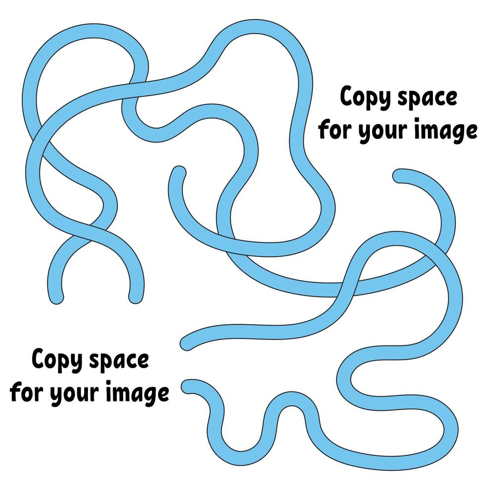 Abstract maze. Many ways from start to finish. Game puzzle for children. Labyrinth conundrum. Vector illustration. With space for your drawings.