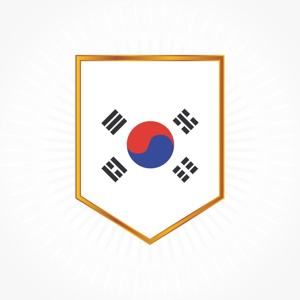 diseño de vector de bandera de corea del sur