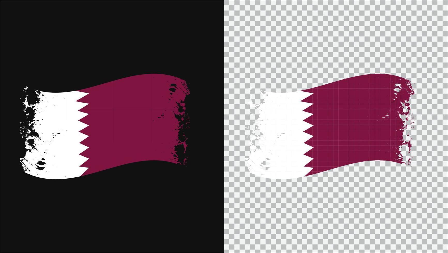 Qatar Country Transparent Wavy Flag png vector