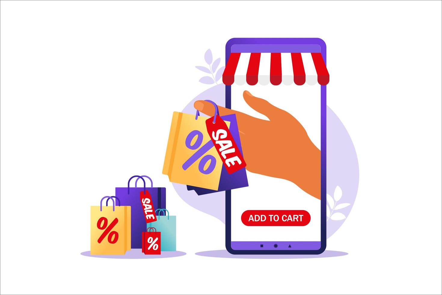 compras en línea en el teléfono móvil. pago de la tienda online. tarjetas de crédito bancarias, pagos seguros en línea. concepto de compras en línea, venta, descuento. carteras de teléfonos inteligentes, tecnología de pago digital. vector. vector