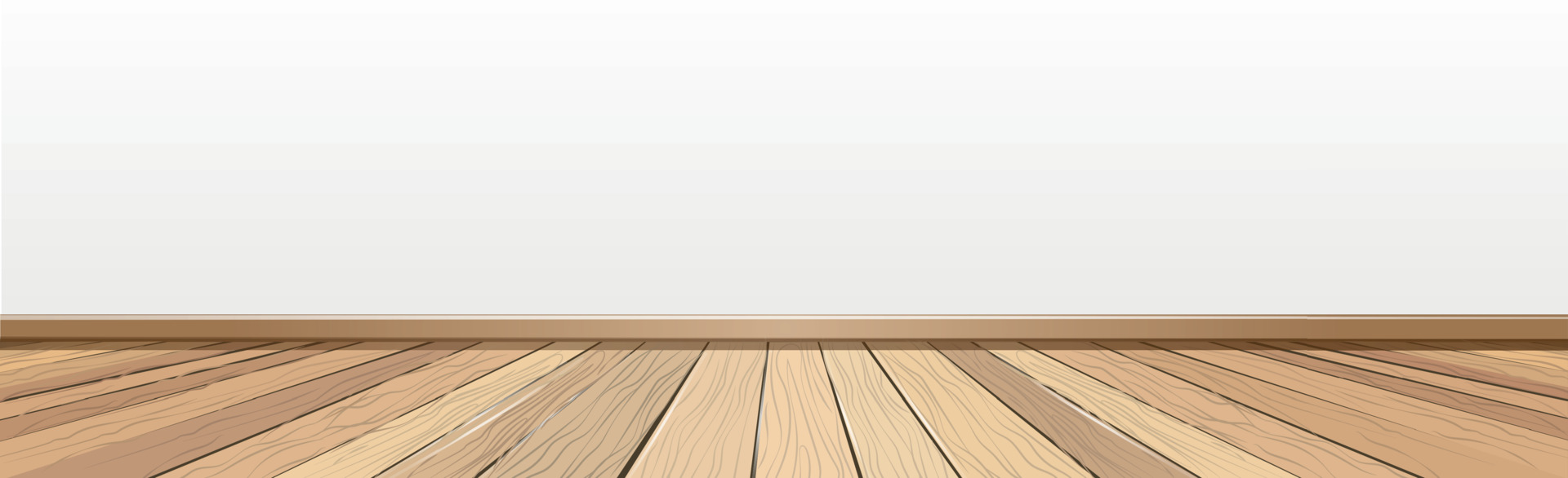 Realistic Light Wood Floor And White Wall Background For Presentation