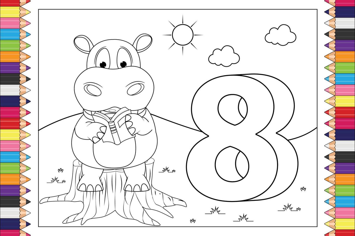 Colorear dibujos animados de animales con número para niños 3623302 Vector en Vecteezy Colorear dibujos animados de animales con número para niños 3623302 Vector en Vecteezy
