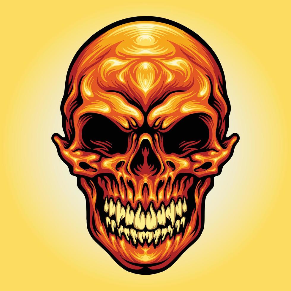 Skull Head Skeleton Illustrations vector