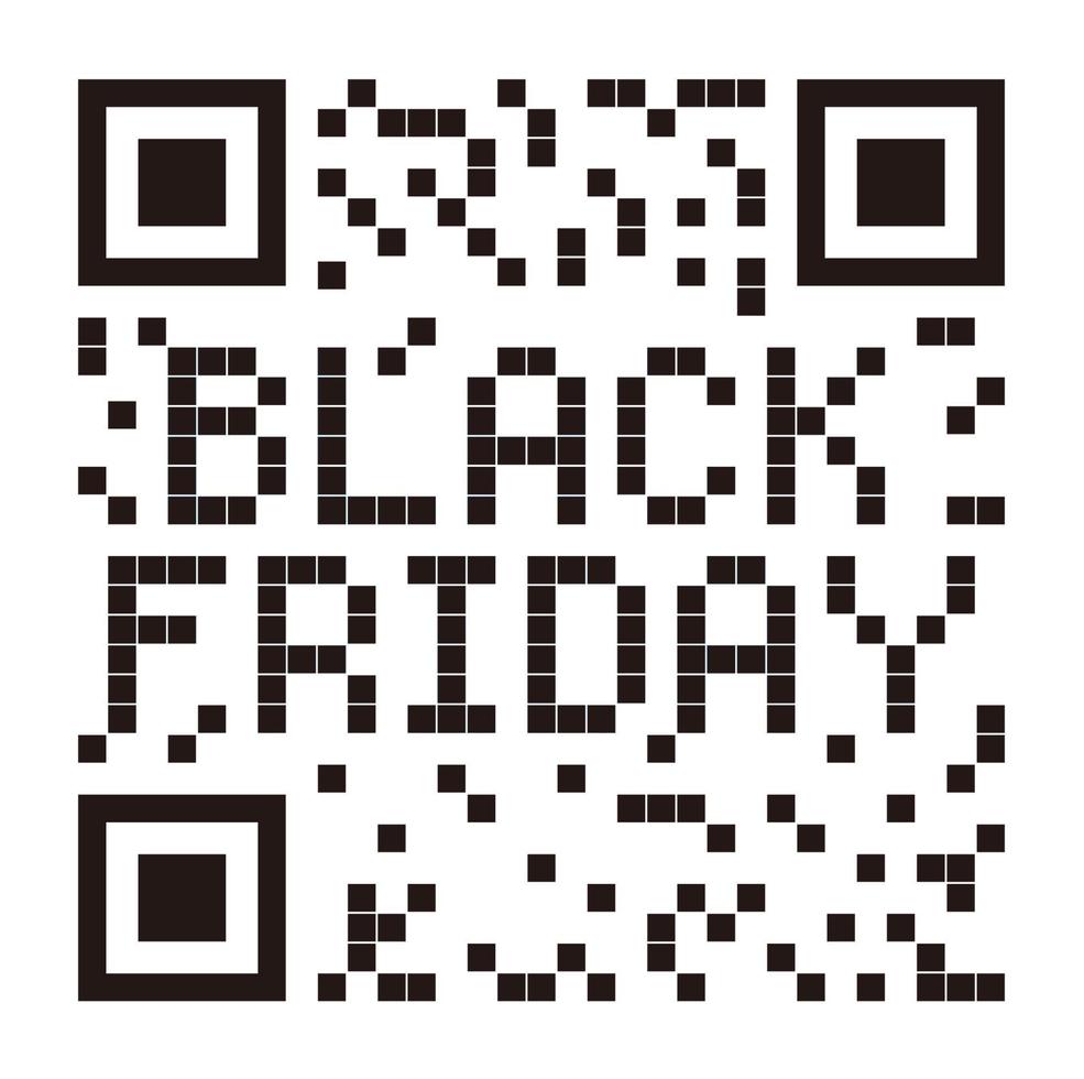 Vector Black Friday QR Code With Black Friday Logo Isolated On A White Background.