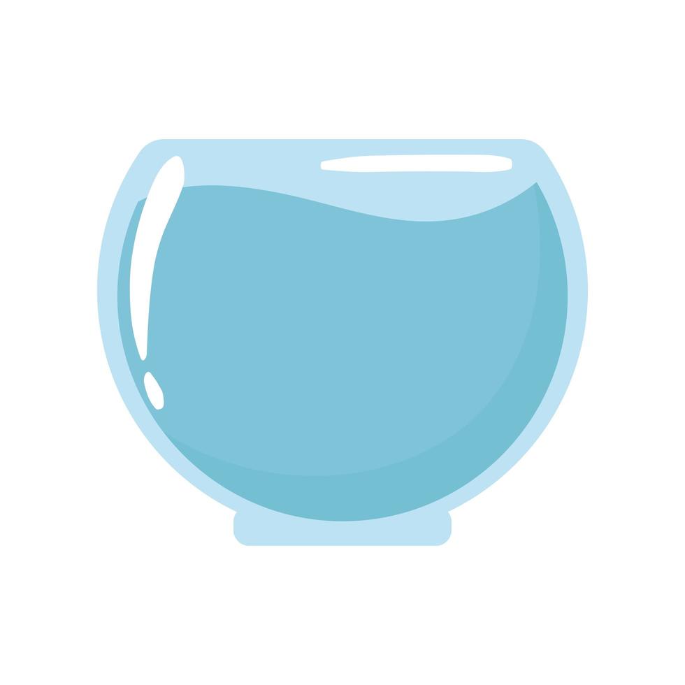 glass bowl with water vector