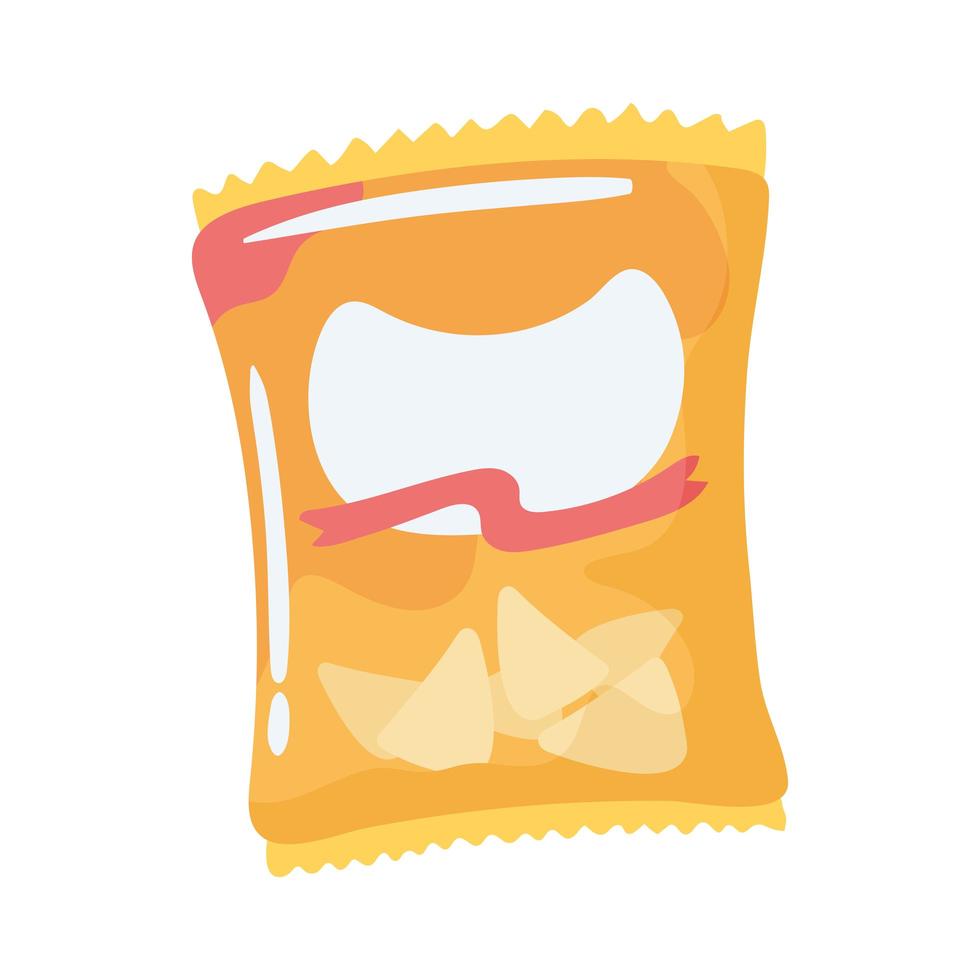 bag of potatoes chips vector