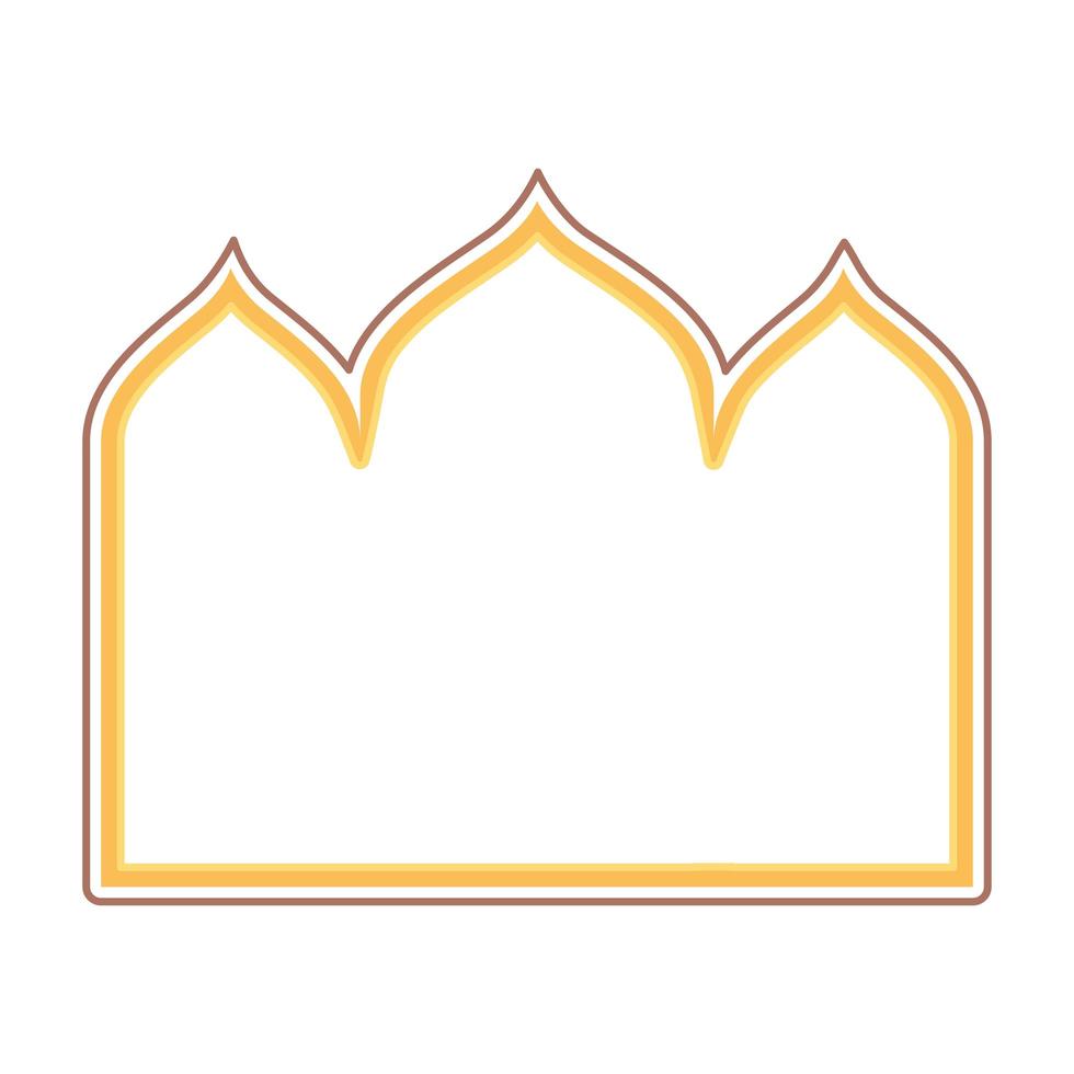 gold arabic frame vector