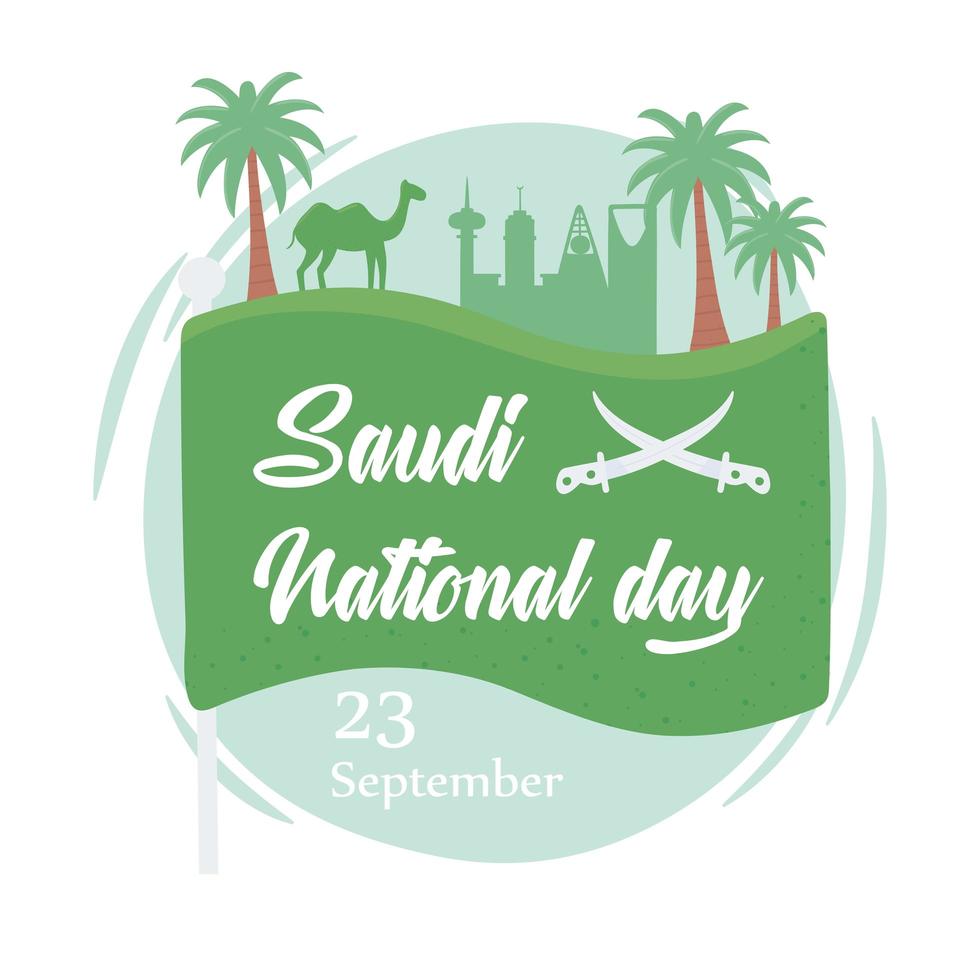 día nacional de arabia saudita vector